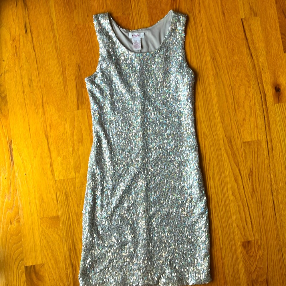 Candie’s silver sequin dress juniors size small